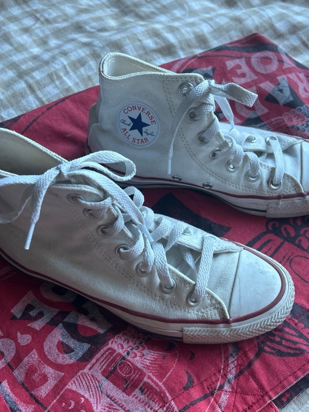 Converse White Canvas Low/High Top Sneaker (Unisex)